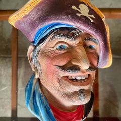 Early Vintage Legend Products Bossons Style Hand Painted Chalkware Wall Mount Bust