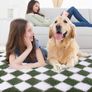 Fluffy Rugs Living Room Bedroom Shaggy Geometric Green Rug 120x170cm  Modern Hexagonal Pattern Rug, High-Pile Fluffy Carpet for Cosy Homes Lounge Nursery Non Slip Non Shed Soft Rug for for Kids Image 4