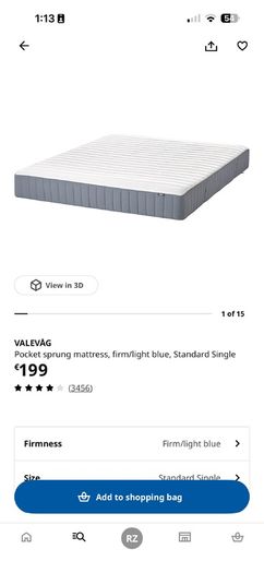 Single Bed Fram and Mattress