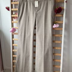 trousers Bnwt gap beige herringbone check trousers wide leg us8 uk12