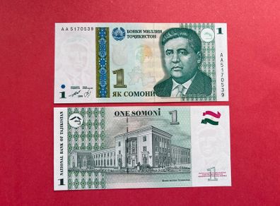 Tajikistan  1 Somoni. 2000  ( Uncirculated ) Pick 14a.
