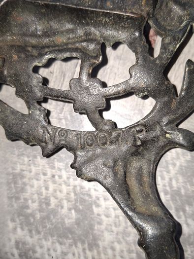 Beautiful Pair of Antique Art Nouveau Beatrice. Bronzed Photo Frames Cherub. a stunning lady lies on the top of the frame with beautiful scrollwork descending down the frame to a winged Cupid or Angel