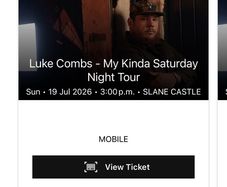 2x luke combs ticker Sunday 19th