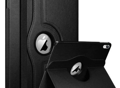 For Apple iPad 2022 10th Gen Tablet Case 360 Rotating PU Leather Cover - Black