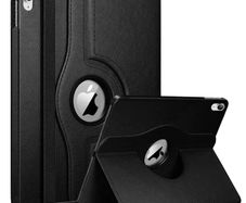 For Apple iPad 2025 11th Gen Tablet Case 360 Rotating PU Leather Cover - Black