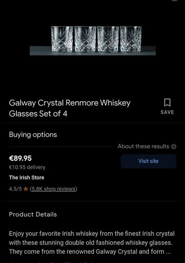 Galway crystal glass