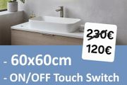 LED Bathroom Mirror Antifog Demister 60cm