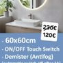 LED Bathroom Mirror Touch Switch Defogger Bright Image 2
