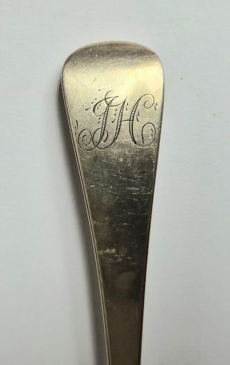 Sterling silver antique Serving spoon, George Wintle, 1790. Very rare.