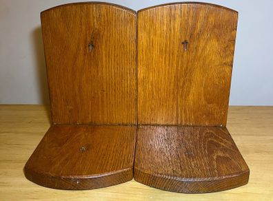 vintage oak book ends