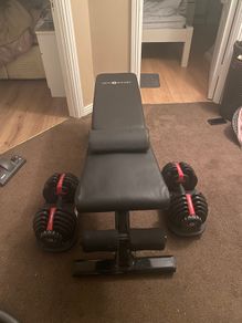 Adjustable Dumbbells + Bench