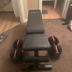Adjustable Dumbbells + Bench