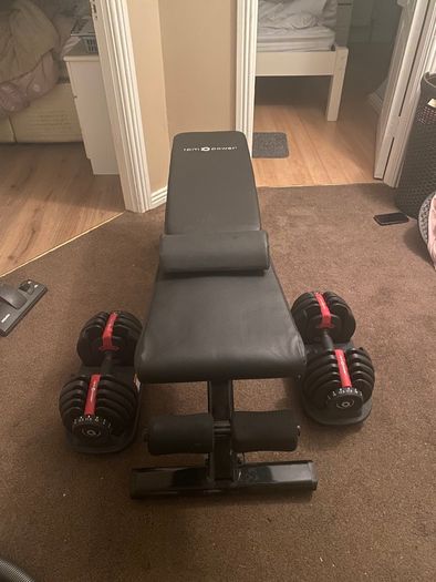 Adjustable Dumbbells + Bench