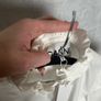 Ganni Cotton Poplin Blouse Sz 8UK 4US S White Ruffle Smock Classic Collar Image 9