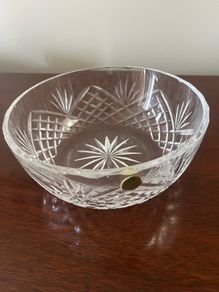 Cut glass crystal bowl