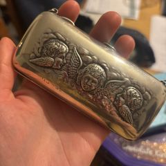 Antique Sterling Silver cherub coin purse