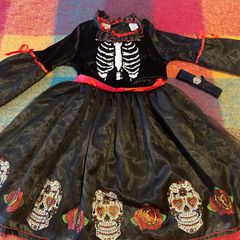 Girls Halloween Sugar Skull Costume