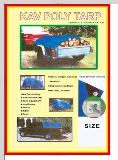 1.80 x 1.20m (4 x 6 FT) Green Waterproof Tarpaulin Tarpoline tarpaulins Tarp for Universal Covering Garden Furniture, Camping, Roof Caravan
