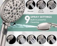 Cobbe High Pressure 9 Functions Shower Head