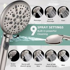 Cobbe High Pressure 9 Functions Shower Head