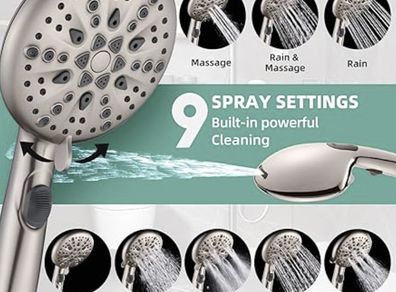 Cobbe High Pressure 9 Functions Shower Head