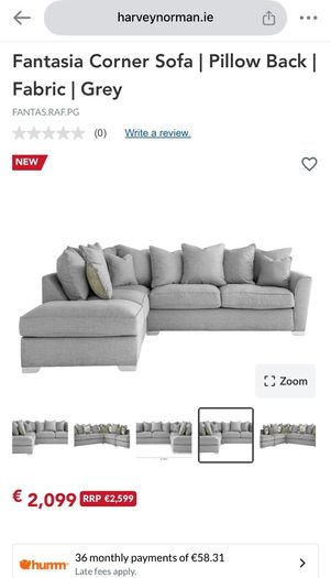 Beige L shaped corner sofa
