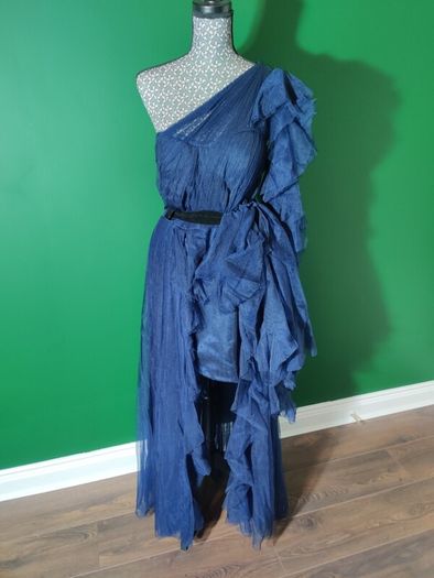 Navy long dress size M-L TS couture atelier designer special occasion  dress