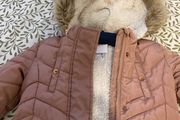 girls pink padded coat age 2 to  3 years