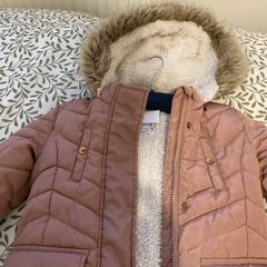 girls pink padded coat age 2 to  3 years