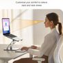 Ergonomic Laptop Stand for Desk, Dual-Bar Support & Height Adjustable Laptop Riser Holder, Ventilated Portable & Foldable Computer Stand, Compatible with MacBook Air Pro Image 2