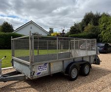 12x6 Ifor Williams Plant Trailer c/w high mesh