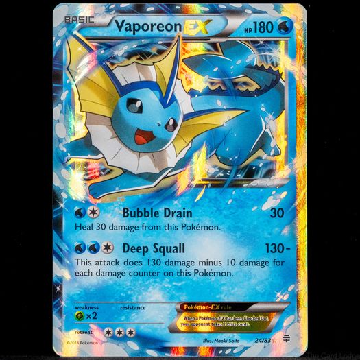 Vaporeon EX 24/83 Ultra Rare Holo Eeveelution XY Generations 2016 Pokemon Card