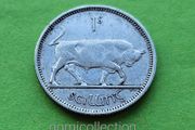Ireland 1939 year Silver Shilling.
