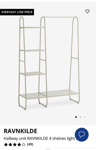 Jysk Clothes Rail and Storage (Fully Assembled)
