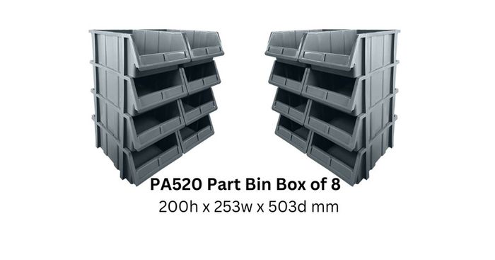 Box of 8 Storage Part Bins