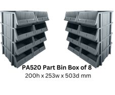 Box of 8 Storage Part Bins