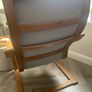 IKEA rocking chair and foot stool grey Image 3