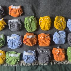 2 Sets of Popolini Newborn Cloth Nappies - Brand New, Never Used