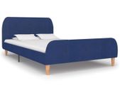 Bed Frame Blue Fabric 120x190 cm