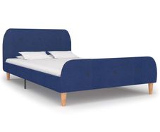 Bed Frame Blue Fabric 120x190 cm