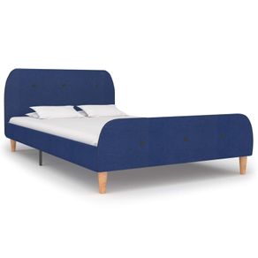 Bed Frame Blue Fabric 120x190 cm