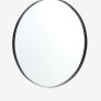Round mirror, black metal trim, 70cm diameter Image 2