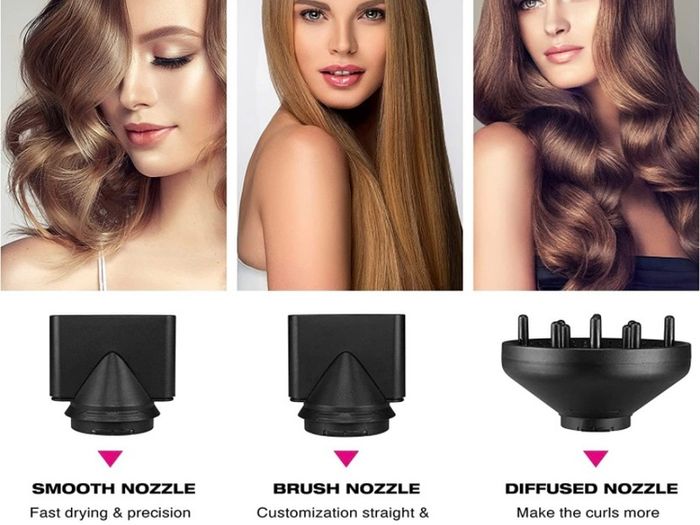 Professional Hair Dryer 2000W Powerful Ionic Hairdryer with Diffuser Blow Dryer with 2 Speeds, 3 Heating and Cool Button for Women Man Home Travel Salon Curly and Straight Hair (FREE POSTAGE)