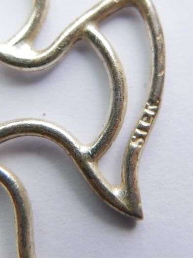 Vintage 925 Sterling Silver Fish Earrings
