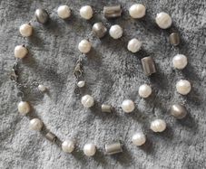 Sterling silver and pearls matching set