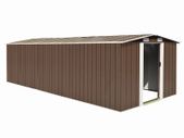 Garden Shed 257x580x181 cm Metal Brown