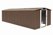 Garden Shed 257x580x181 cm Metal Brown