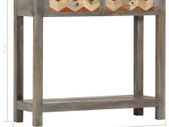 Console Table Grey 86x30x76 cm Solid Mango Wood
