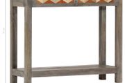 Console Table Grey 86x30x76 cm Solid Mango Wood
