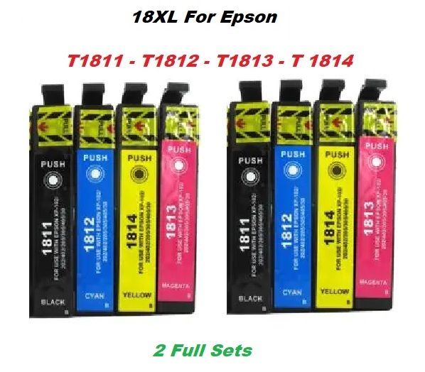 Ink Cartridges 18XL for Epson Expression Home XP-205 XP-215 XP-225 XP-305 XP-312 - XP-322XP-325